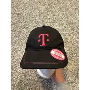 T Mobile Tuesdays Black Mesh Baseball Cap T Logo Pink Accent One Size Fits All